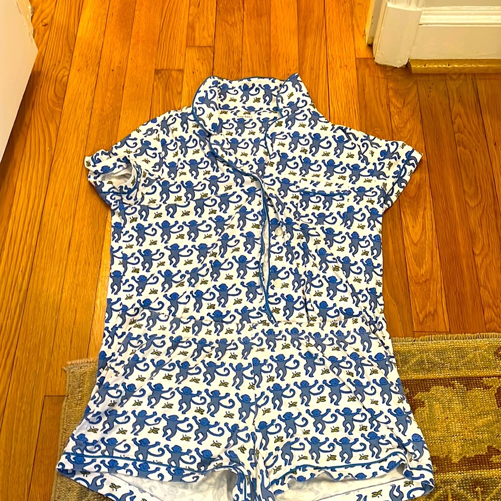 Roller rabbit blue pajamas short sleeve set